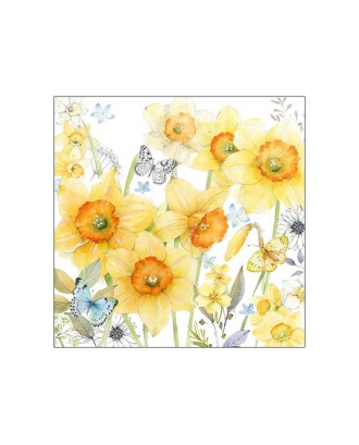 Servetele de masa, 20 buc, 33x33 cm, Classic Daffodils - AMBIENTE